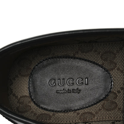 Gucci Betis Glamour Calfskin Womens Horsebit Loafers 37.5 Black 9 of 12