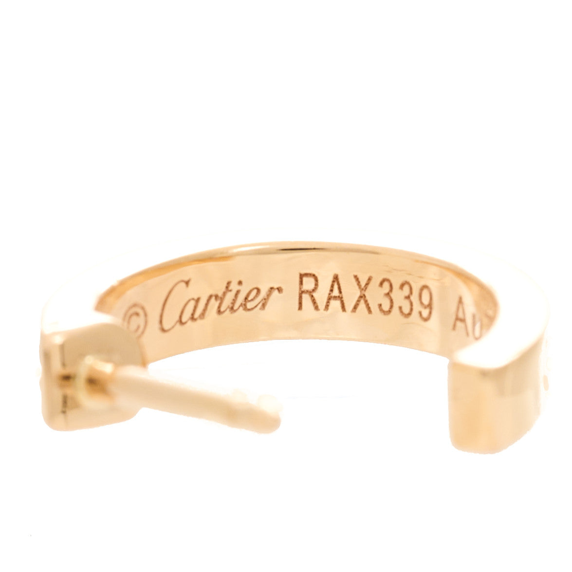 Cartier 18K Pink Gold Small LOVE Hoop Earrings 4 of 6