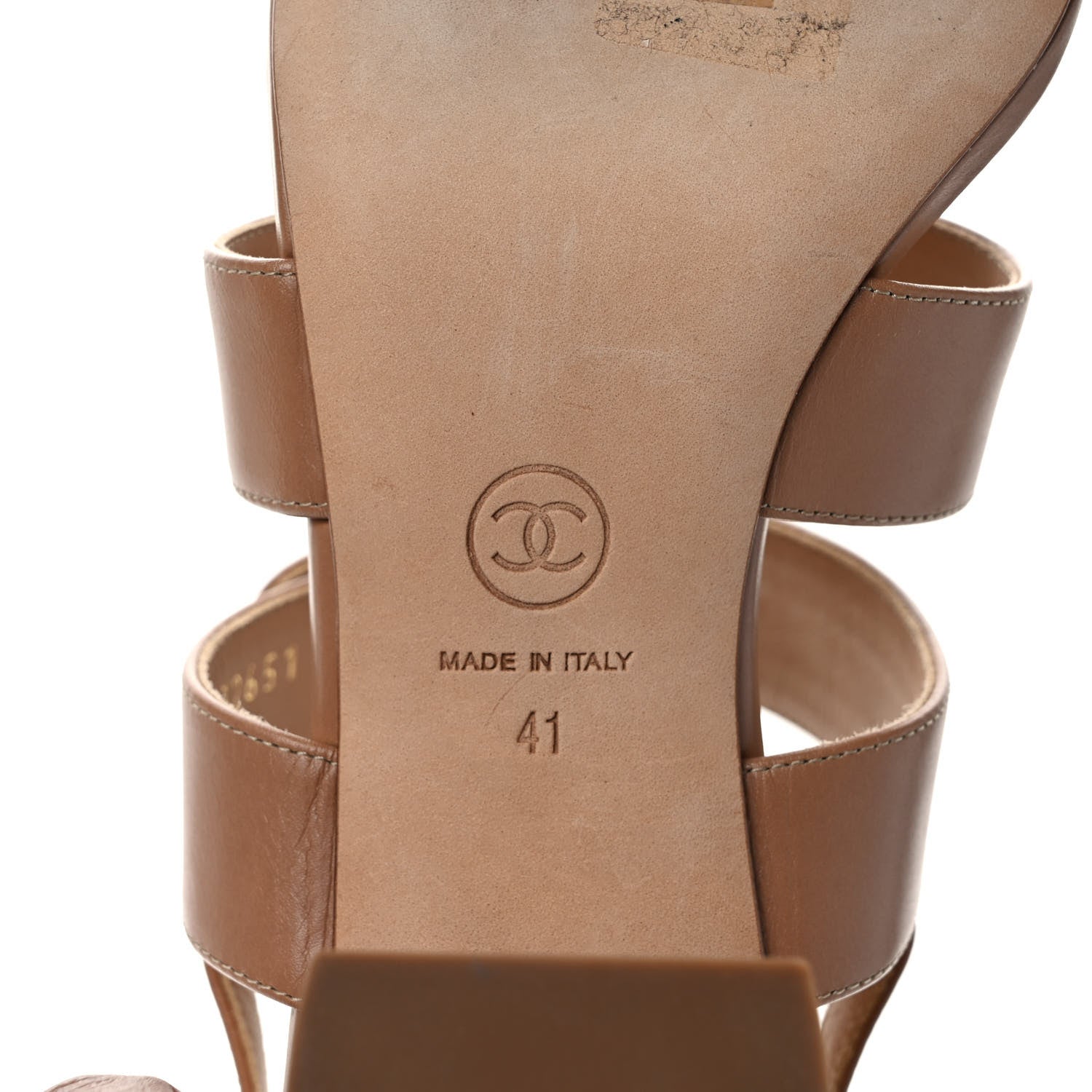 Chanel Calfskin CC Turnlock Sandals 41 Beige 7 of 8