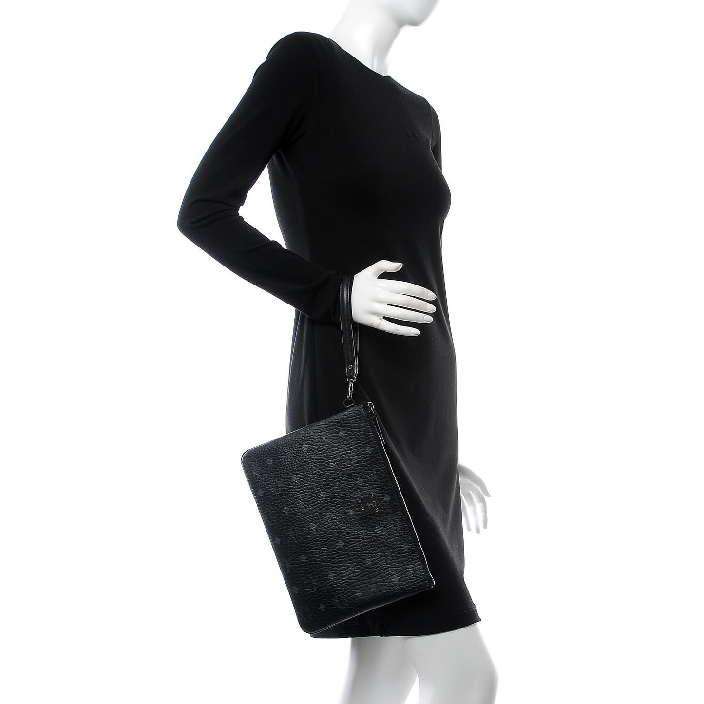 Visetos Medium Stark Wristlet Pouch Black