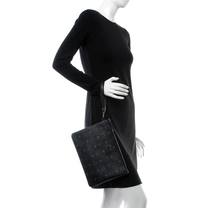 MCM Visetos Medium Stark Wristlet Pouch Black 2 of 9