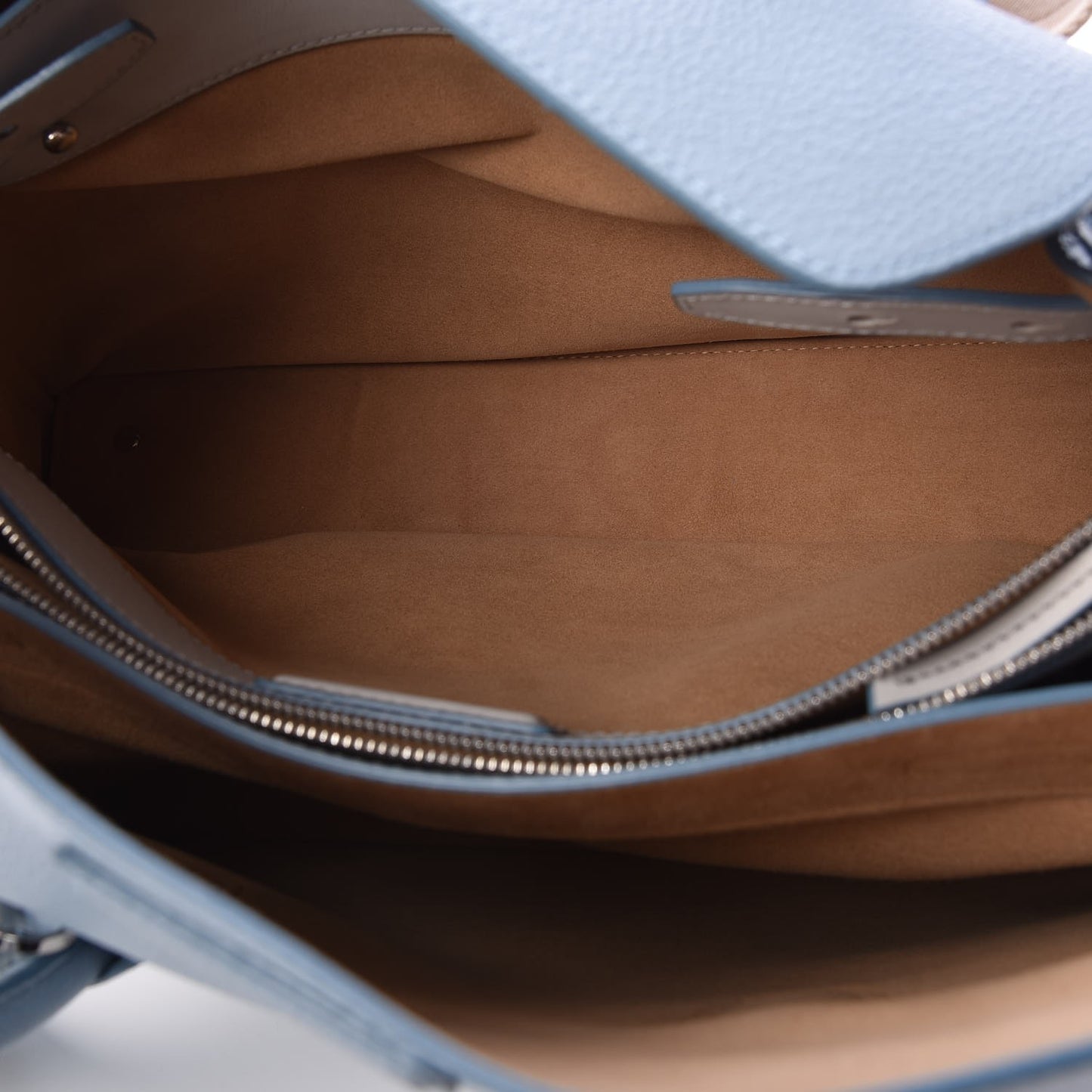 Grained Calfskin Large Milla Tote Sky Blue