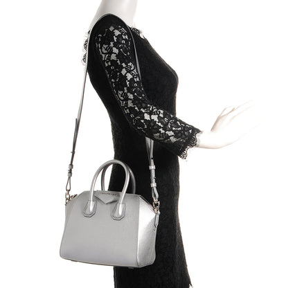 Givenchy Sugar Goatskin Mini Antigona Silver 2 of 14