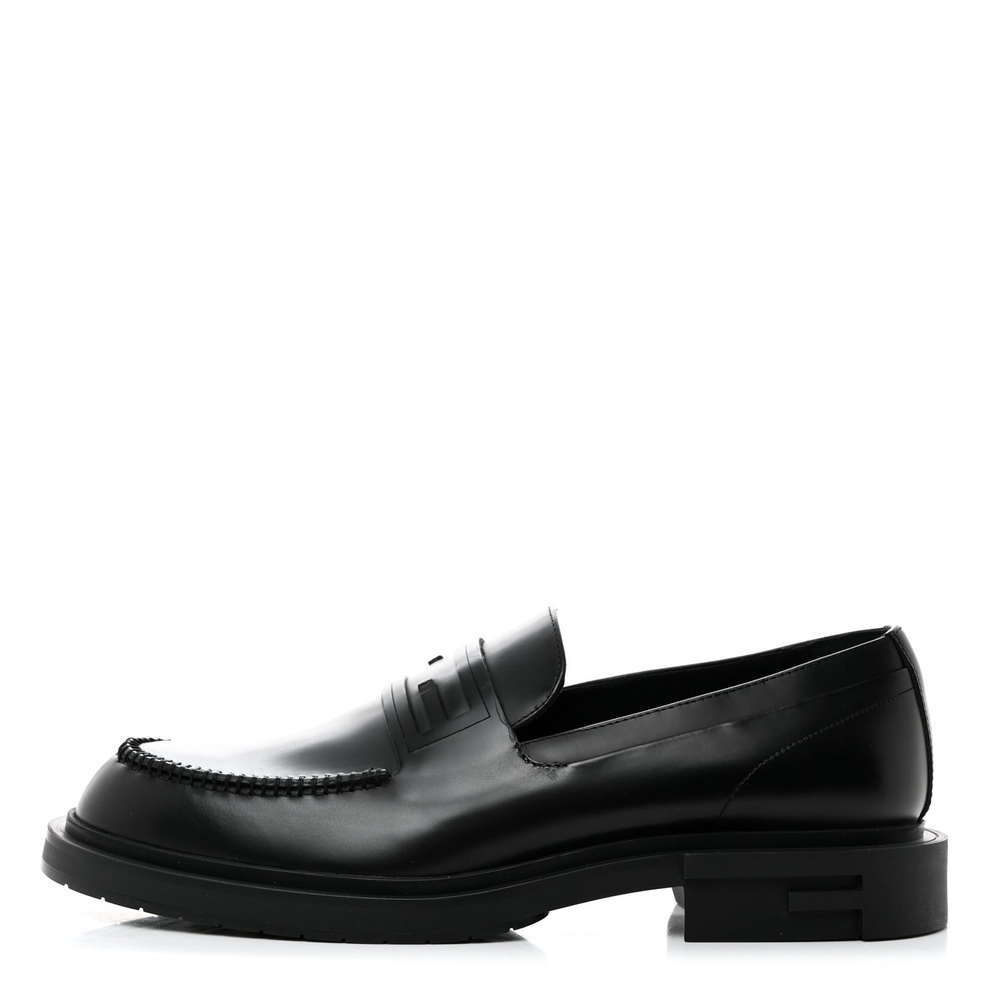 Vitello Abrasivato Mens Frame Loafers 9 Black