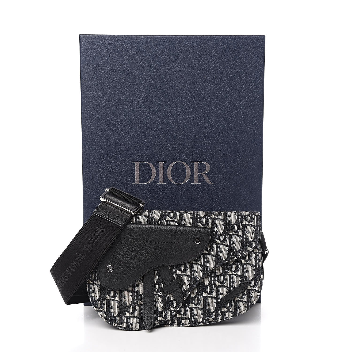 Christian Dior Oblique Saddle Messenger Pouch Beige Black 13 of 13