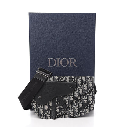 Christian Dior Oblique Saddle Messenger Pouch Beige Black 13 of 13