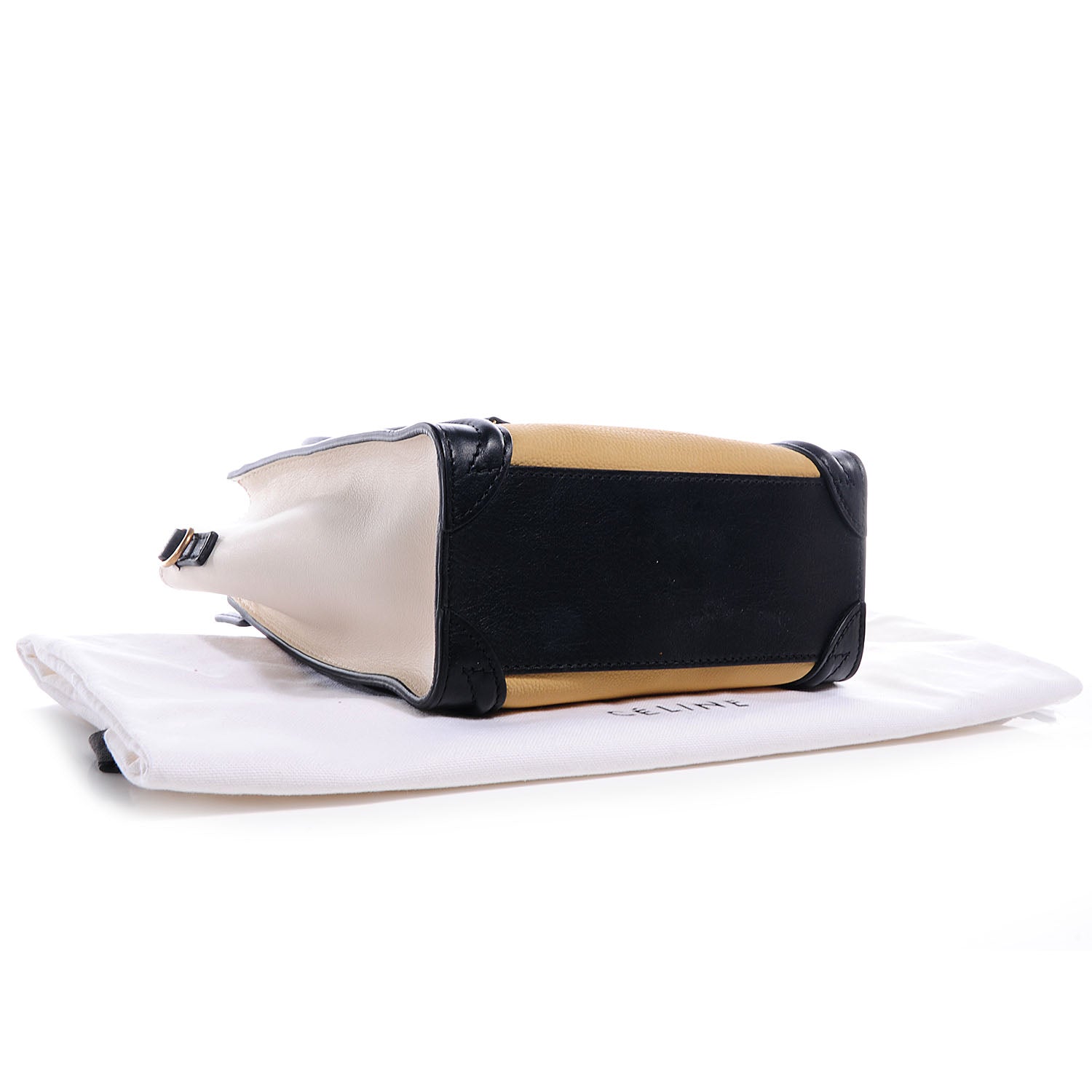 Celine Calfskin Nano Tri-Color Luggage Vanilla 4 of 8