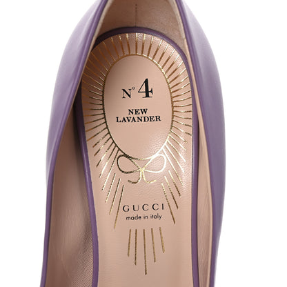 Gucci Nappa Bow High Heel Pumps 39.5 New Lavender 4 of 5