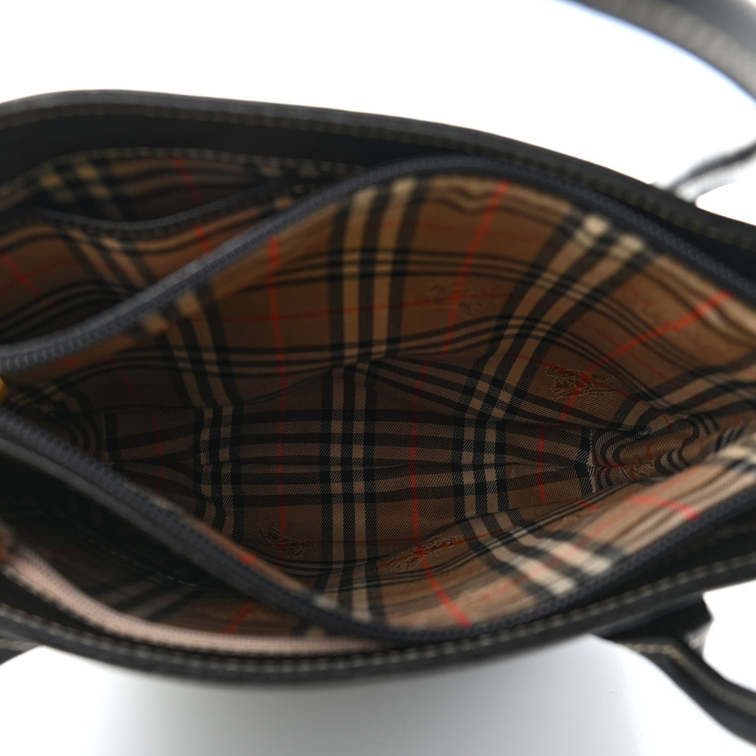Burberry Saffiano Top Handle Bag Black 5 of 13