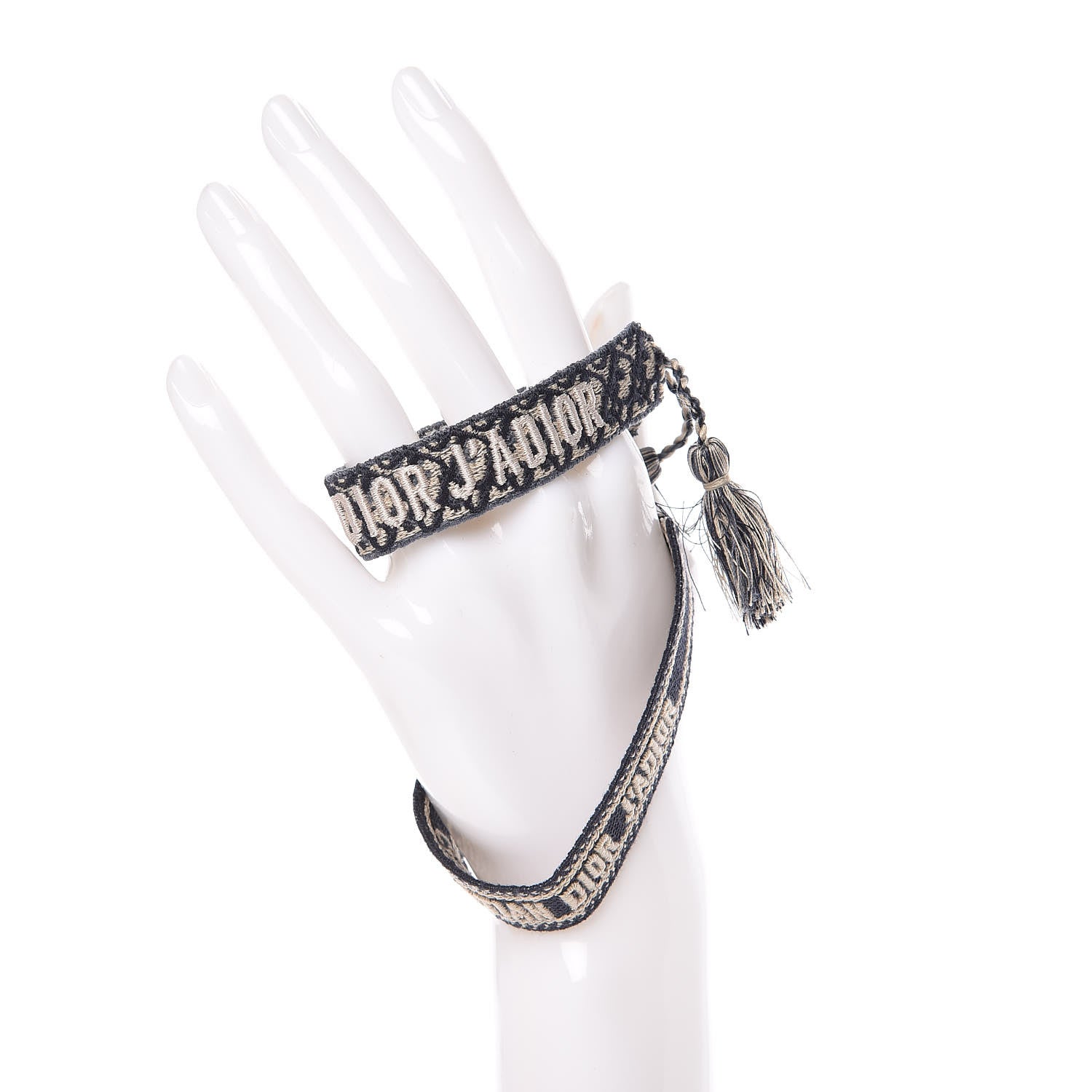 Christian Dior Woven Cotton J'Adior Friendship Bracelet Set Navy 2 of 4