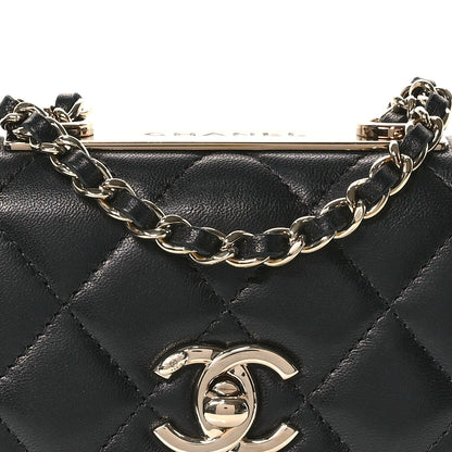Chanel Lambskin Quilted Mini Trendy CC Clutch With Chain Black 8 of 11