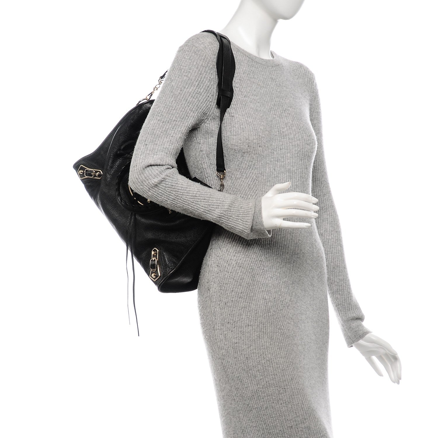 Balenciaga Chevre Gold Metallic Edge Hardware City Black 2 of 6