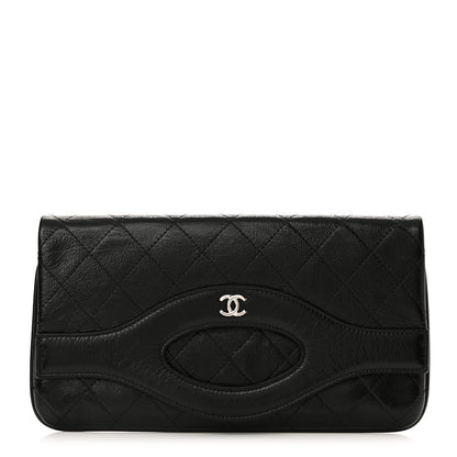 Chanel Aged Calfskin Quilted Small 31 Pouch Black 1 of 12