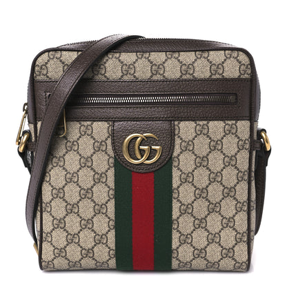Gucci GG Supreme Monogram Web Small Ophidia Messenger Bag Brown 1 of 10