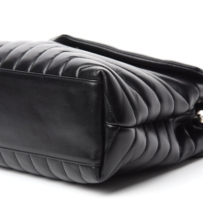 Saint Laurent Calfskin Y Quilted Monogram Medium Loulou Chain Satchel Black 7 of 11