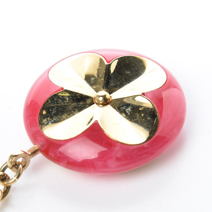 Louis Vuitton Acetate Hollow Flower Bag Charm Fuchsia 6 of 7