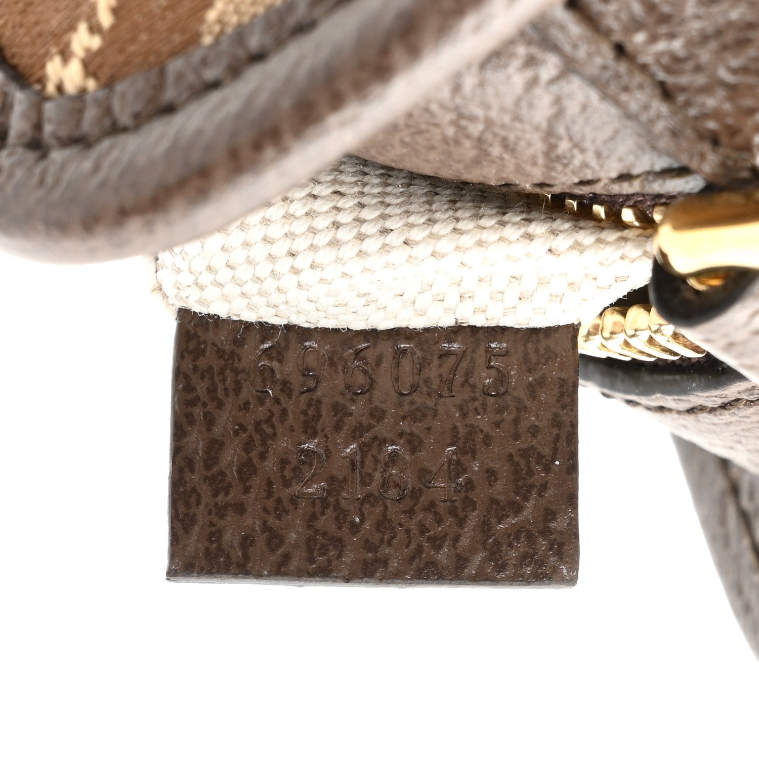Gucci Monogram Jumbo GG Textured Dollar Calfskin Web Mini Crossbody Bag Camel Ebony New Acero 7 of 11