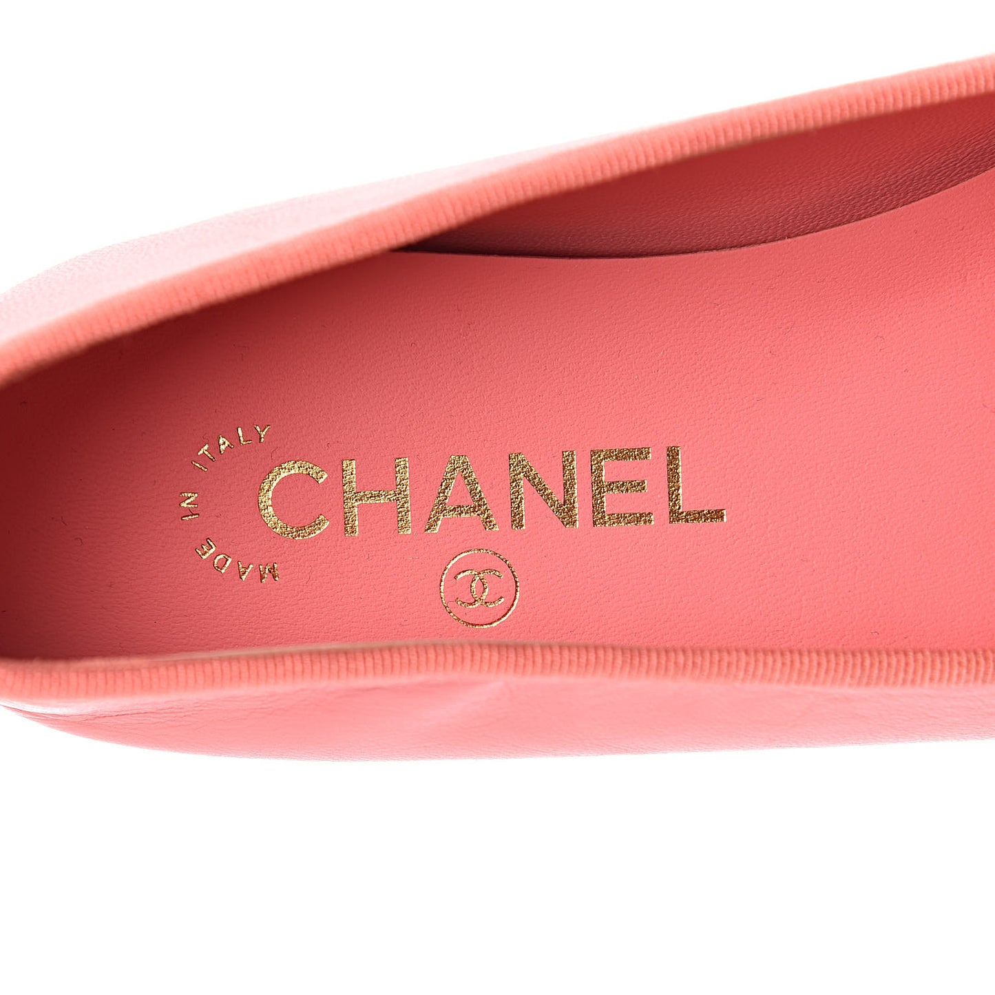 Goatskin Cap Toe CC Ballerina Flats 40.5 Pink