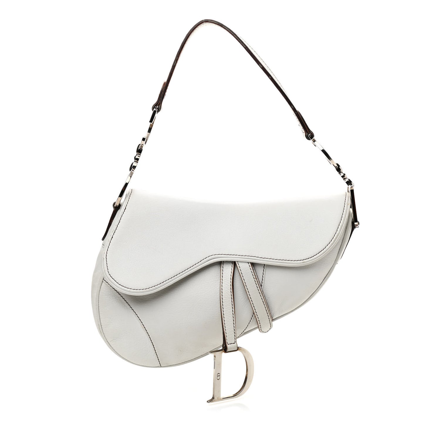 Calfskin Saddle Bag White