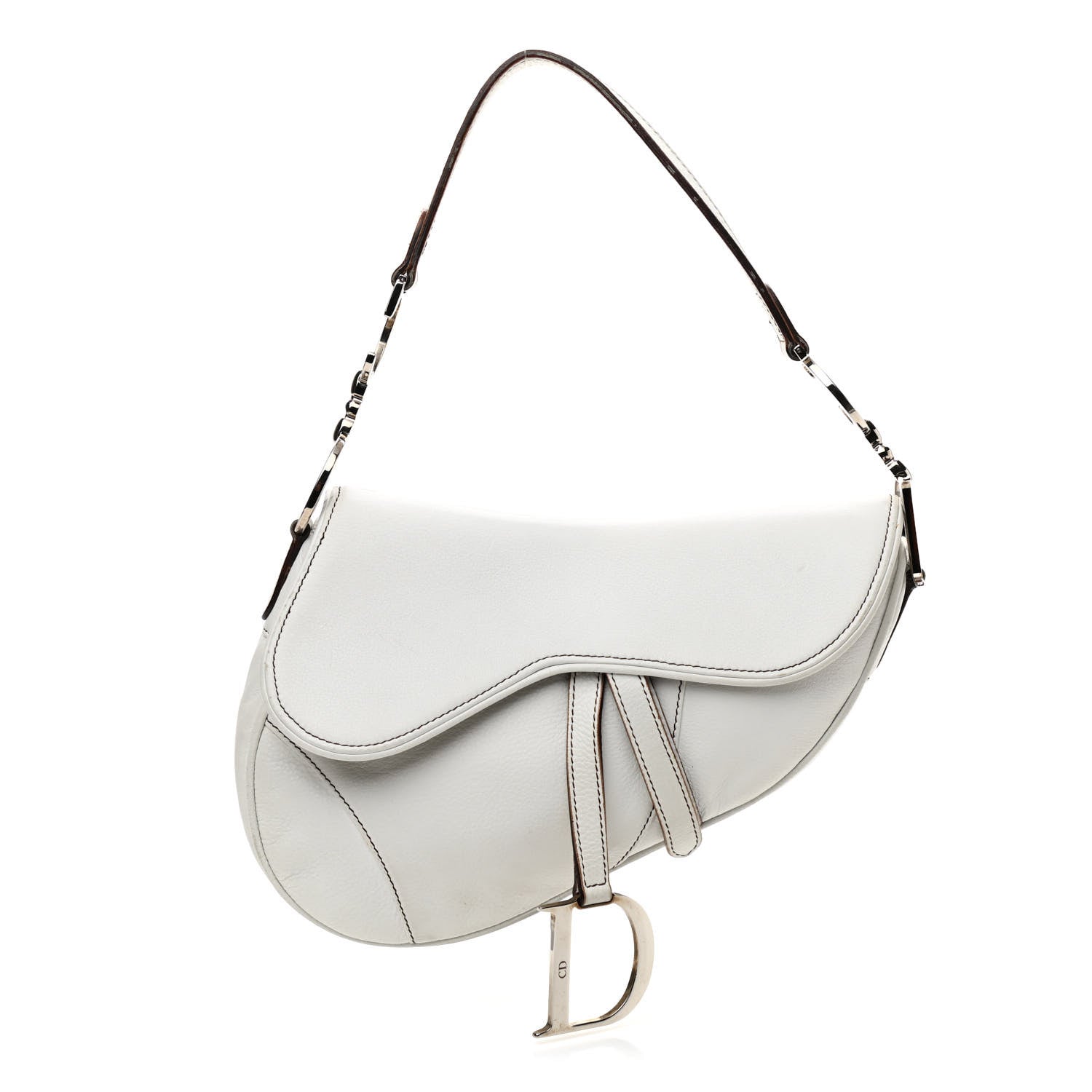 Christian Dior Calfskin Saddle Bag White 1 of 16