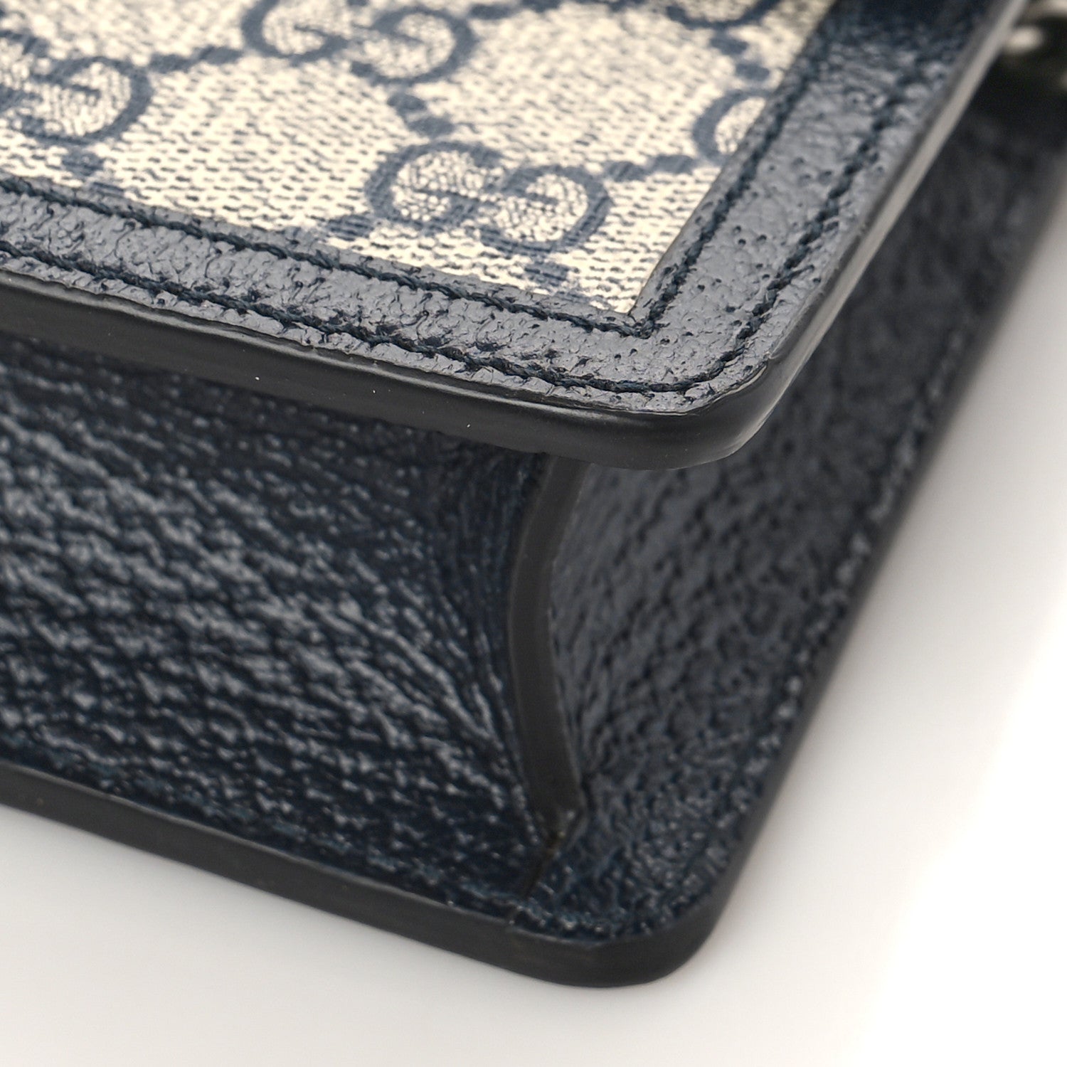 Gucci GG Supreme Monogram Textured Dollar Calfskin Super Mini Dionysus Shoulder Bag Beige Blue 8 of 9