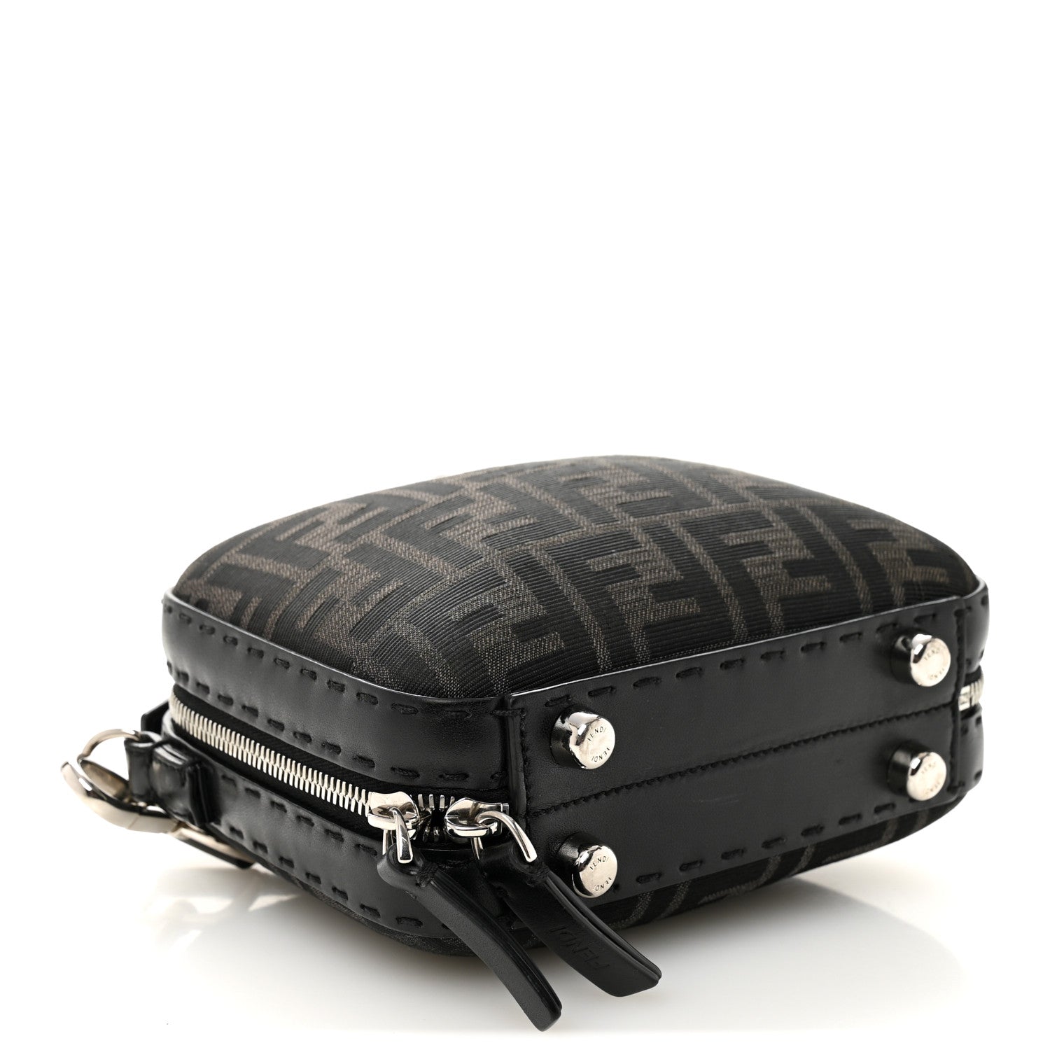 Fendi Recycled Fabric Jacquard Vitello Astro FF 1974 Mini Suitcase