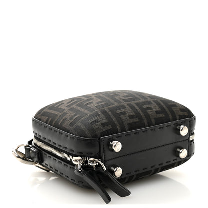 Fendi Recycled Fabric Jacquard Vitello Astro FF 1974 Mini Suitcase Bag Asfalto Black 4 of 10