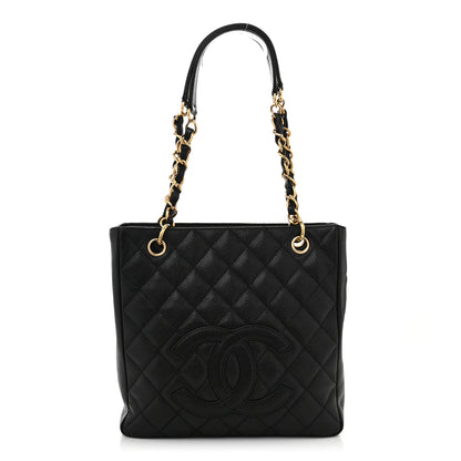 Chanel Caviar Quilted Petit Shopping Tote PST Black 1 of 14