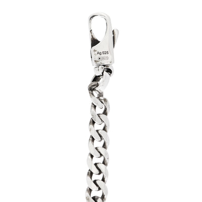 Gucci Sterling Silver Enamel Interlocking G Curb Chain Bracelet Black 4 of 6