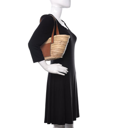 Loewe Raffia Small Basket Tote Bag Natural Tan 2 of 12