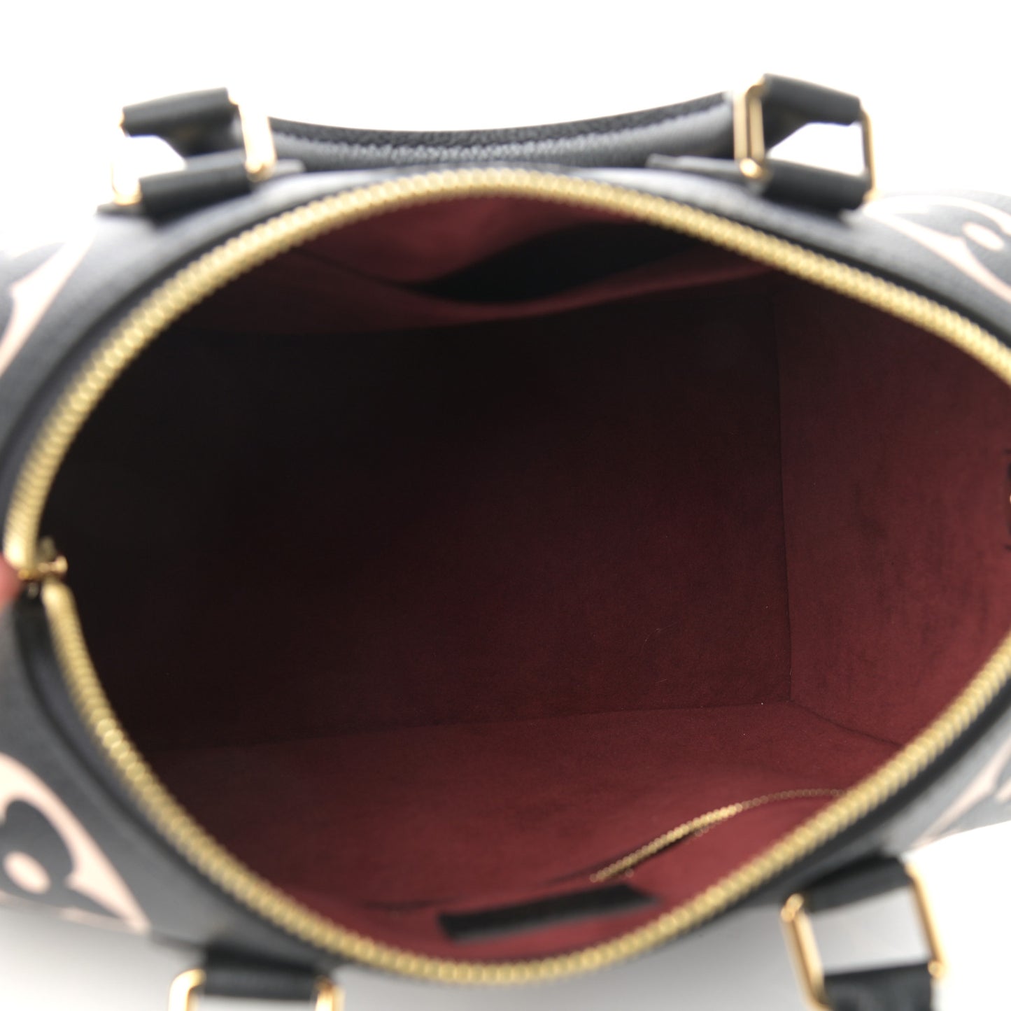Empreinte Monogram Giant Speedy Bandouliere 25 Black Beige