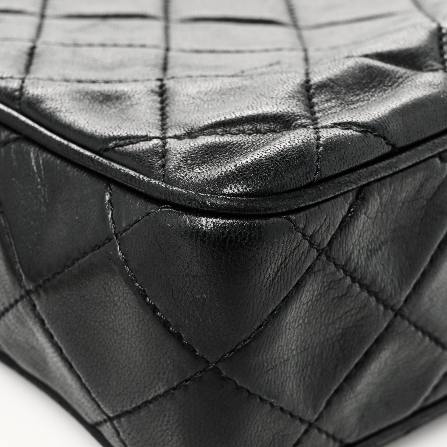 Chanel Lambskin Quilted CC Tassel Camera Case Black 12 of 14