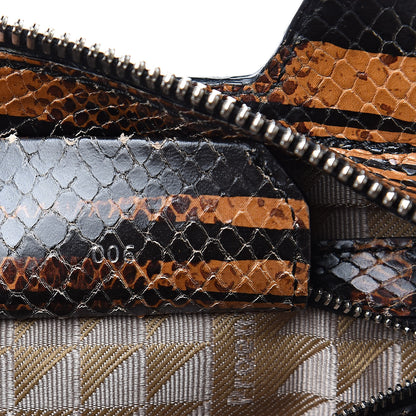 Proenza Schouler Striped Snake Calfskin Embossed Small PS13 Satchel Orange Black 7 of 10