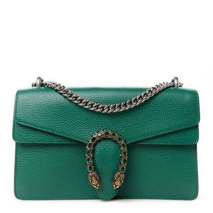 Gucci Pebbled Calfskin Small Dionysus Shoulder Bag Emerald 1 of 12