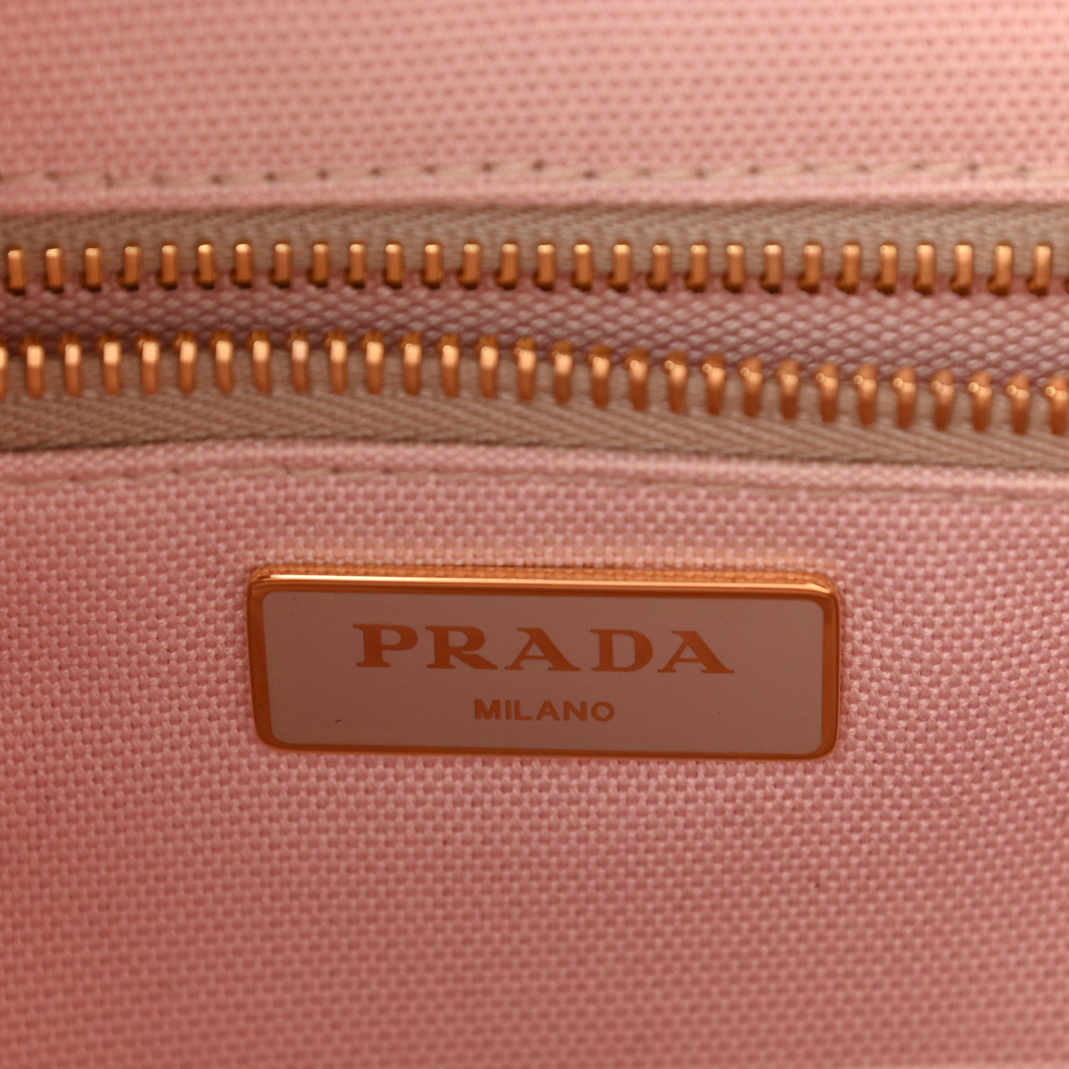 Prada Wicker Canvas Shoulder Bag Pink 8 of 12