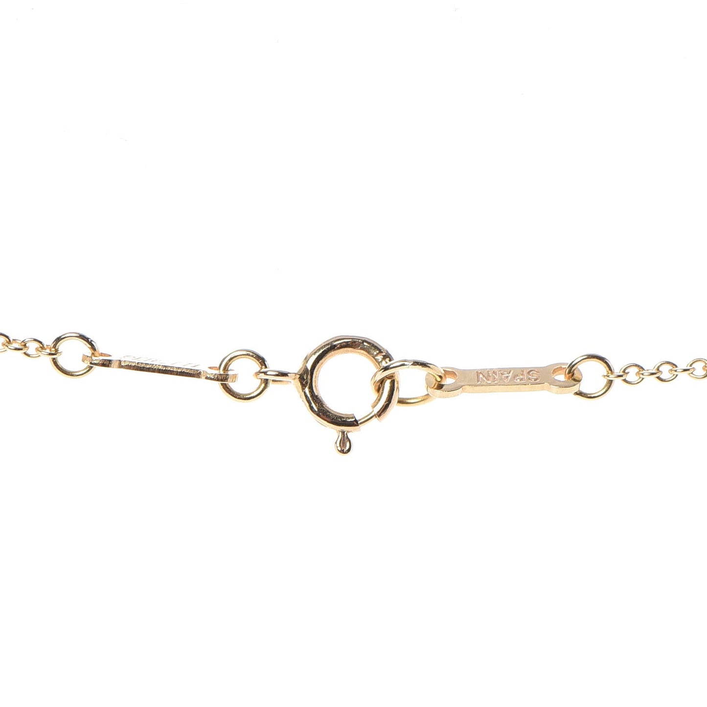 18K Yellow Gold Elsa Peretti 5 Open Heart Station Necklace