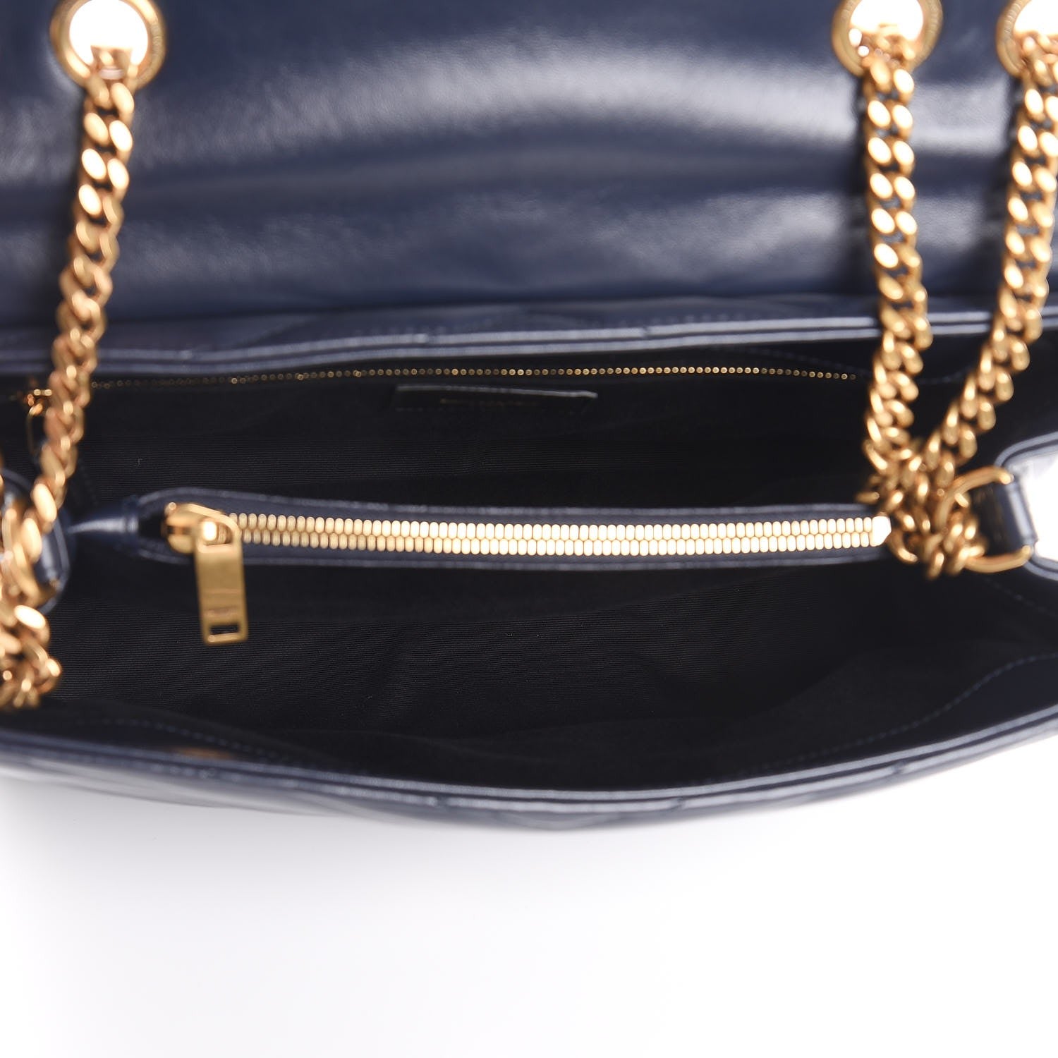 Saint Laurent Calfskin Y Quilted Monogram Medium Loulou Chain Satchel Medium Blue 5 of 8