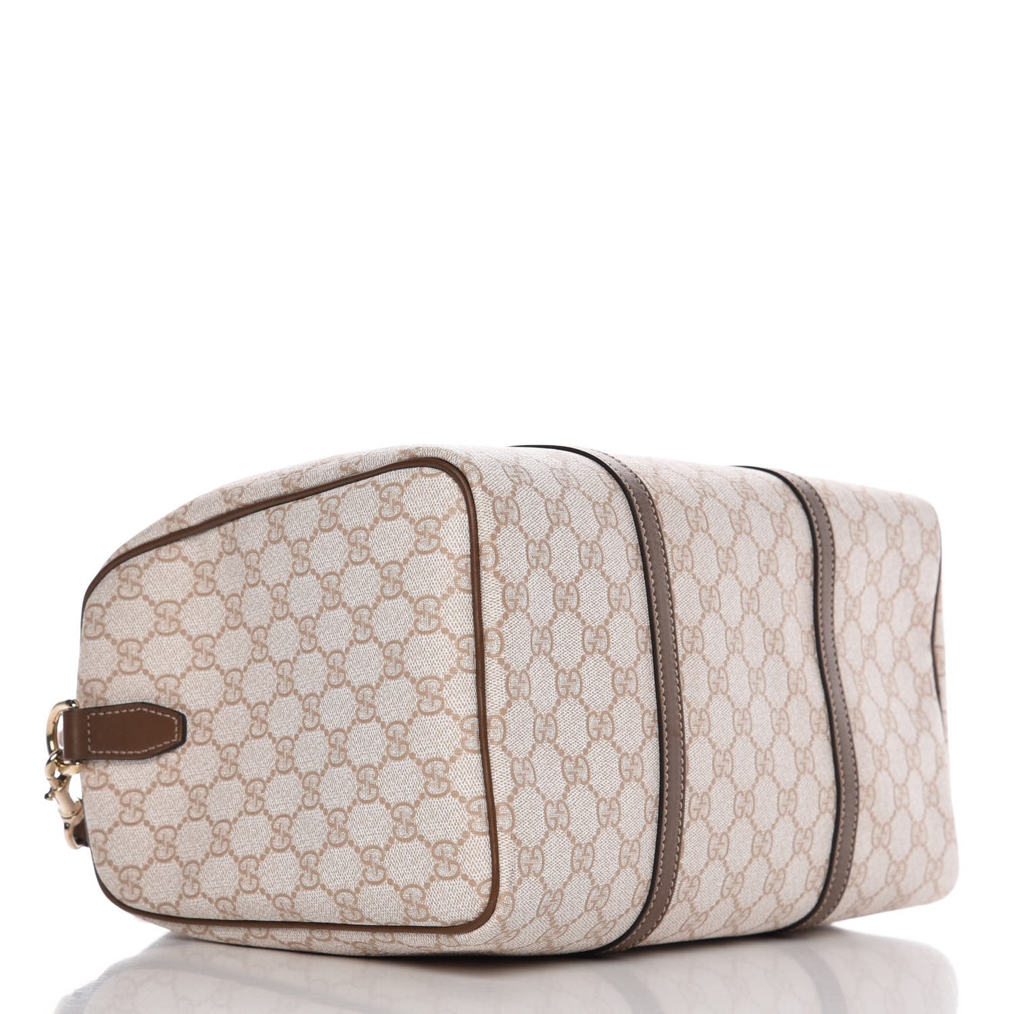 GG Supreme Monogram Calfskin Medium Nice Boston New Mystic White Beige Brown