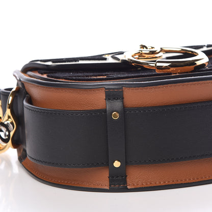 Chloe Velvet Calfskin Animal Print Small Tess Bag Caramel 6 of 10