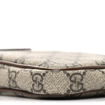 Gucci GG Supreme Monogram Textured Calfskin Retro Interlocking G Phone Crossbody Bag Ebony Brown Sugar 10 of 11