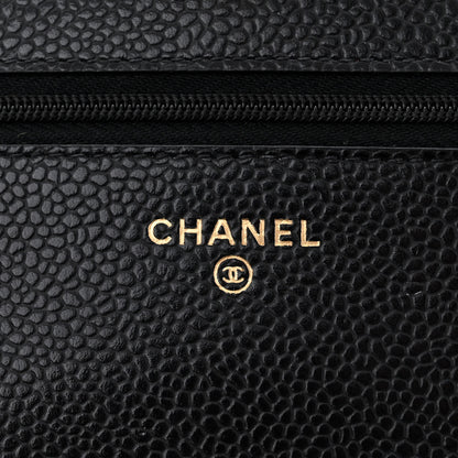 Chanel Caviar Quilted Wallet On Chain WOC Black 6 of 12