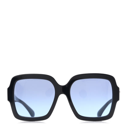 Chanel Acetate Square Heart Sunglasses 5479-A Blue 2 of 9