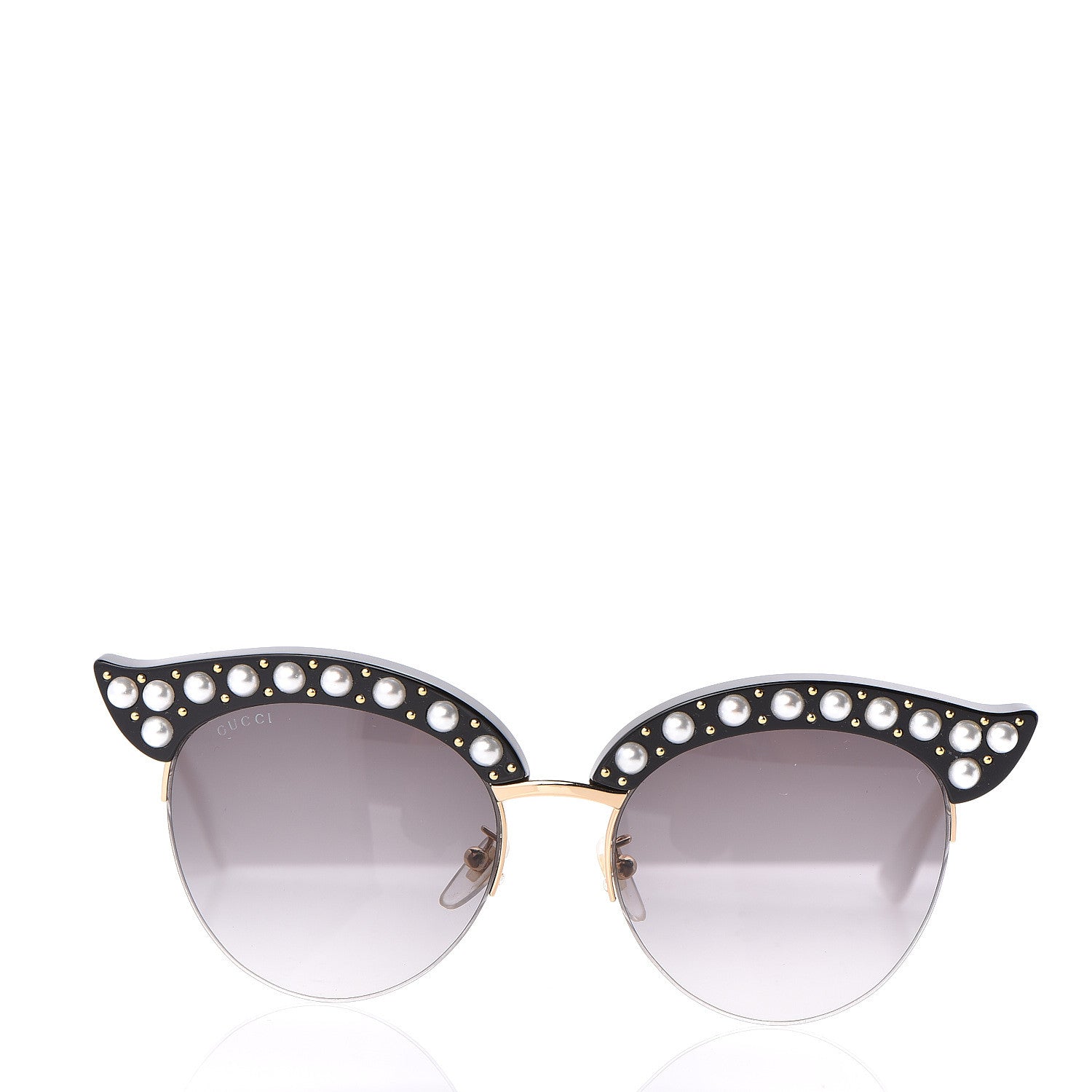 Gucci Pearl Cat Eye Sunglasses GG0212S Black 2 of 7