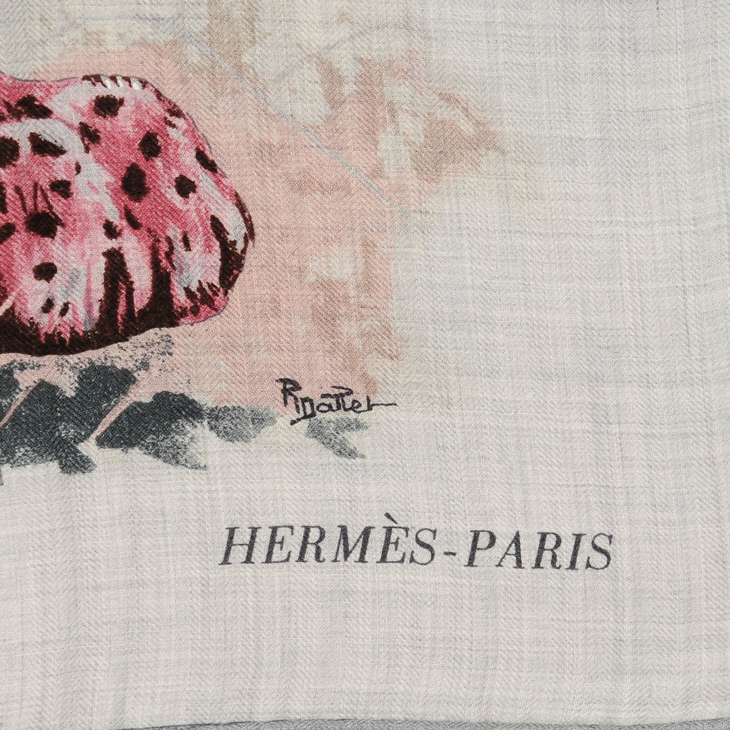Hermes Cashmere Silk Panthera Pardus Shawl 140 Gris Chine Rose Ardoise 5 of 6