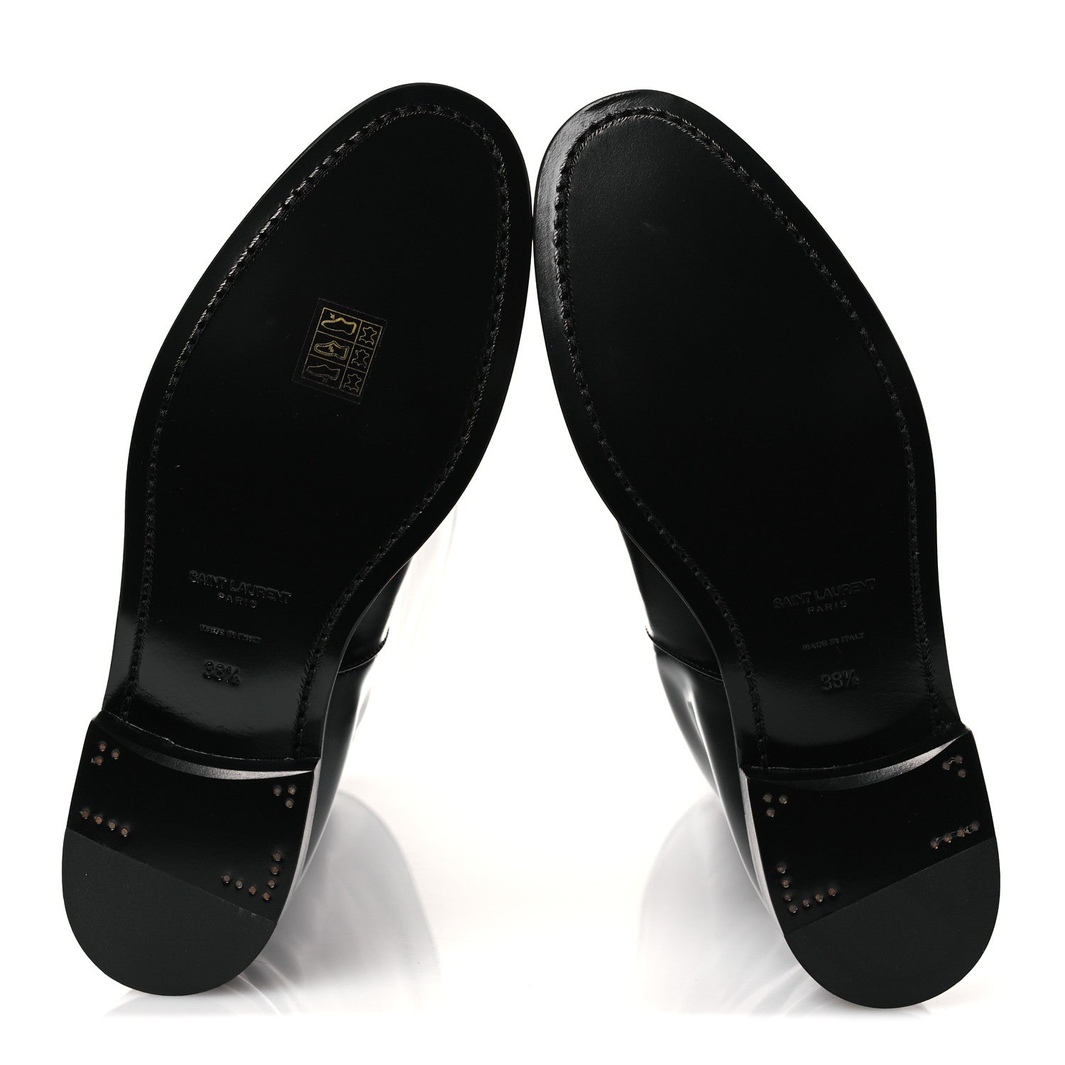 Saint Laurent Vitello Ruinart Hunt 25 Boots 38.5 Black 7 of 13