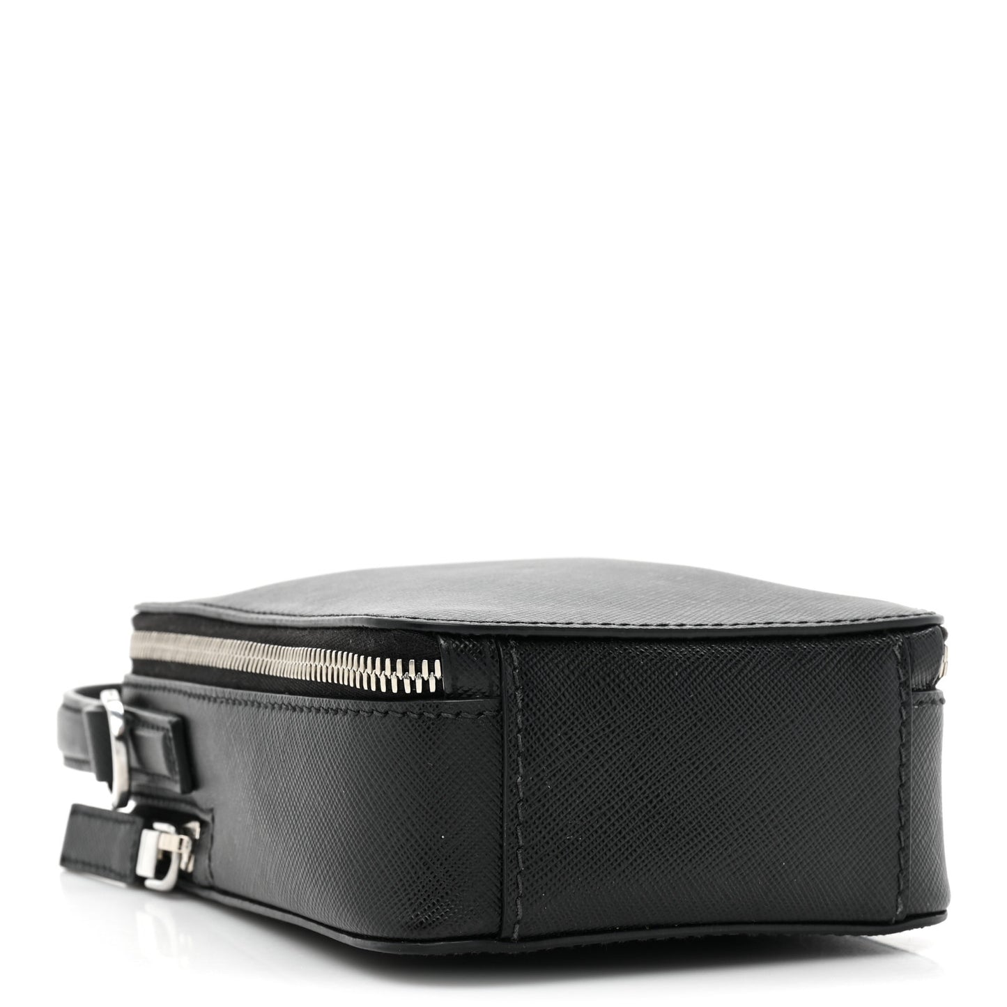 Saffiano Travel Brique Crossbody Messenger Bag Black