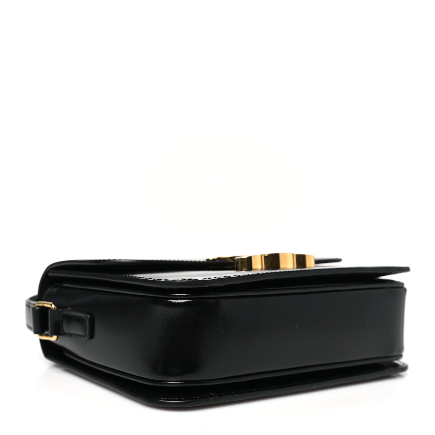 Celine Shiny Calfskin Teen Triomphe Black 4 of 10