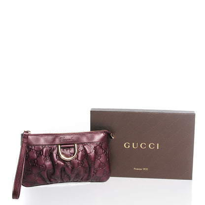 Gucci Guccissima D Gold Wristlet Bordeaux 8 of 8