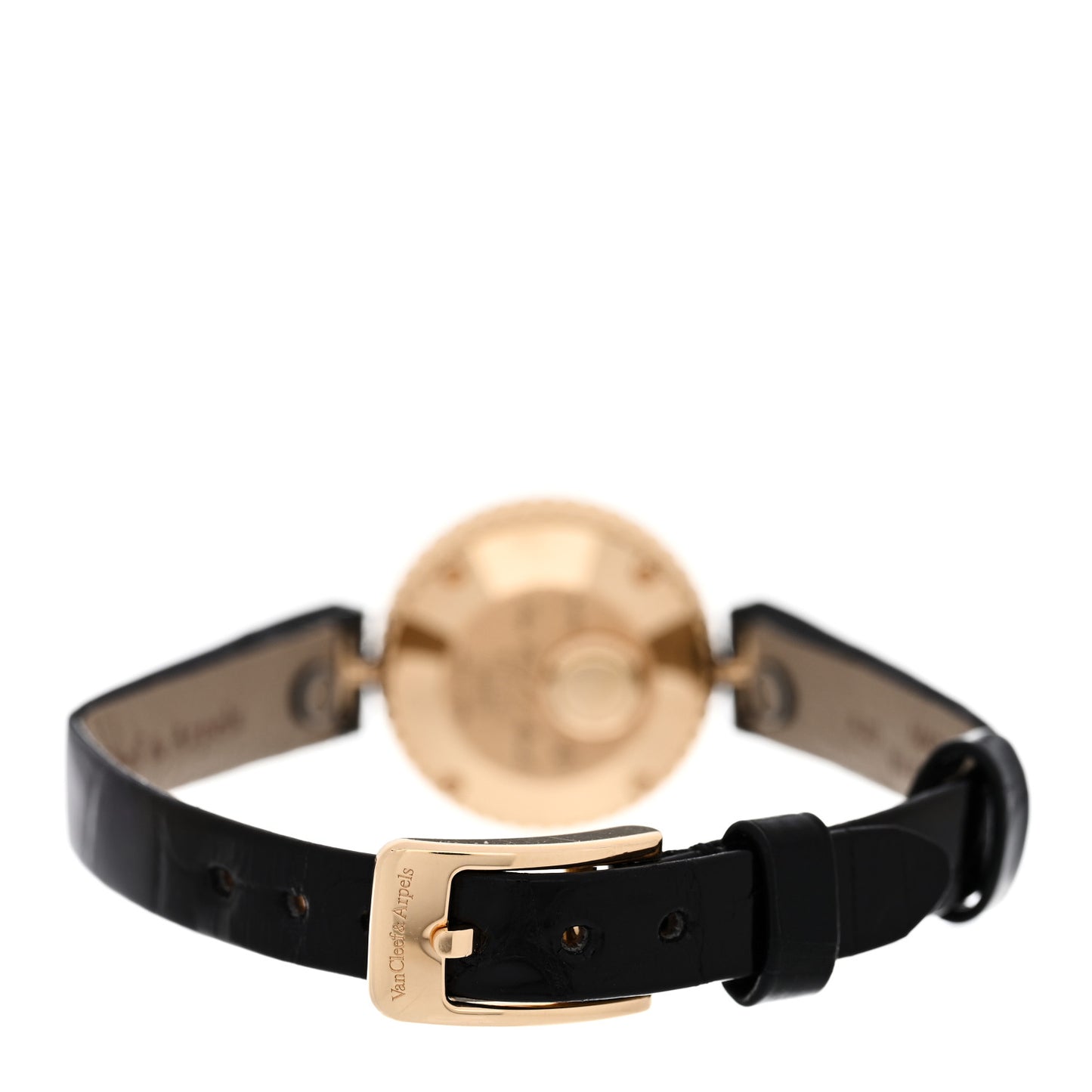 18K Yellow Gold Alligator Mother of Pearl 23mm Perlee Quartz Watch