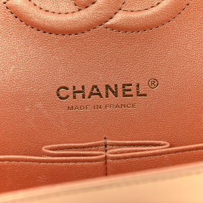 Chanel Metallic Lambskin Quilted Medium Double Flap Golden 6 of 10